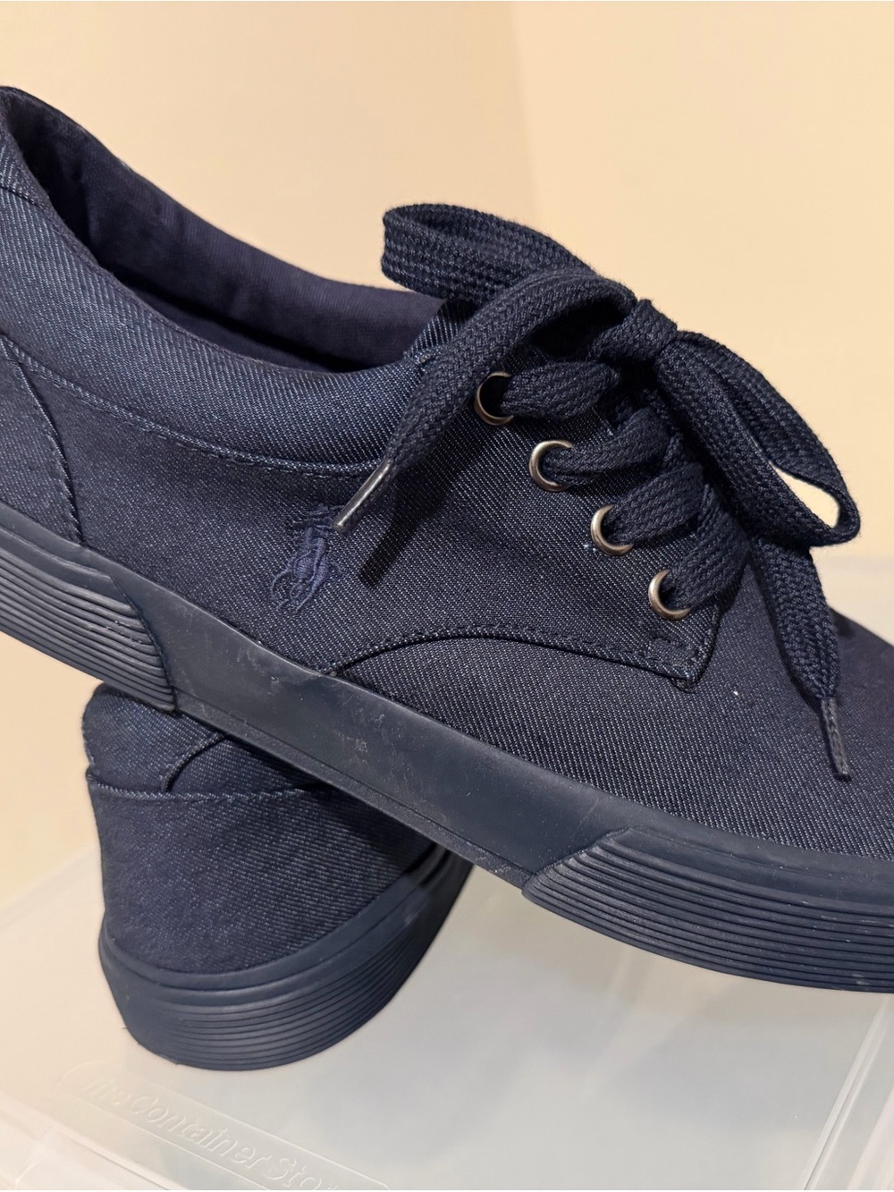 Polo by Ralph Lauren Men's Navy Canvas Sneakers